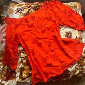 NWT off the shoulder cotton peasant blouse